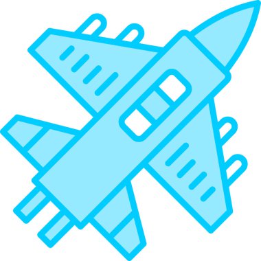 Askeri uçak ikonu, web illüstrasyonu