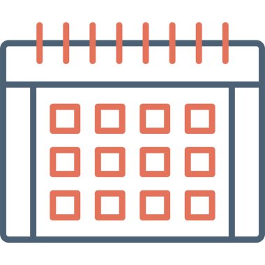 Takvim simgesi, vektör illüstrasyonu basit tasarım