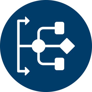 Akış çizelgesi simgesi, modern tasarım illüstrasyonu