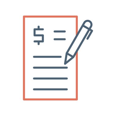 Bir belge simgesinin vektör illüstrasyonu