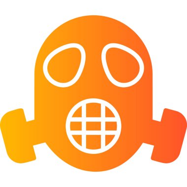 Solunum maskesi. Web simgesi basit tasarım