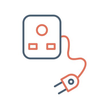 Plug And Socket web icon, vector illustration