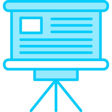 iş sunumu düz vektör simgesi