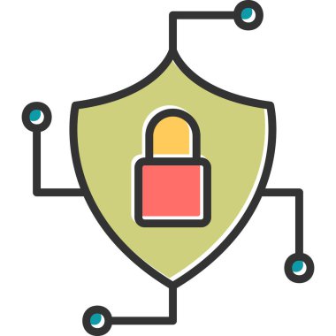 kalkan simgesi, vektör illüstrasyonu basit tasarım