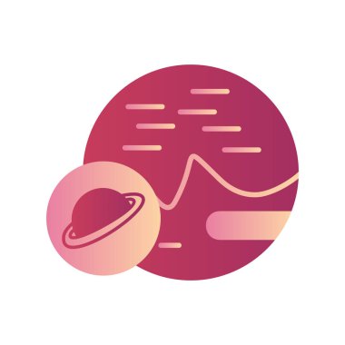 gezegen, uzay, illüstrasyon, beyaz arkaplan üzerindeki vektör