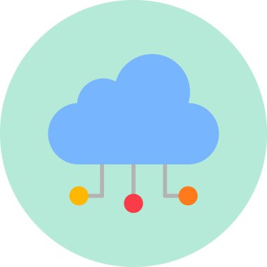 vector cloud technology icon illustration