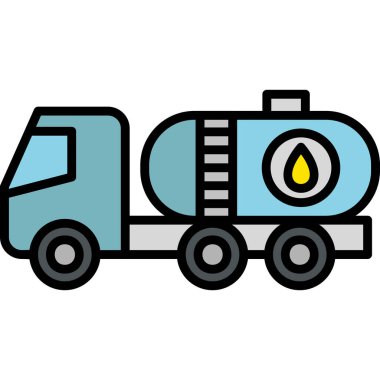 Kamyon. Web simgesi basit illüstrasyon