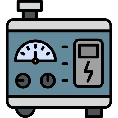 Jeneratör web simgesinin vektör illüstrasyonu