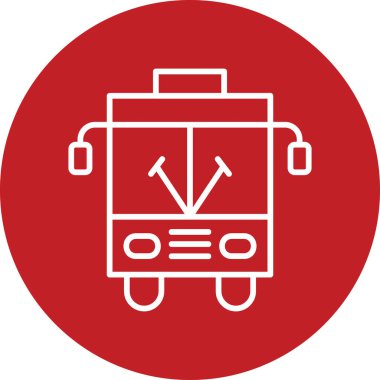 Okul servisi modern simge, vektör illüstrasyonu