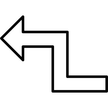 satır oku aşağı yönlü vektör çizimi