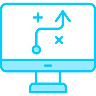 Bilgisayar ekranında strateji oku 