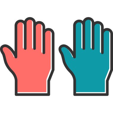 Eldiven. Web simgesi basit illüstrasyon