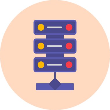 Sunucu. Web simgesi basit illüstrasyon