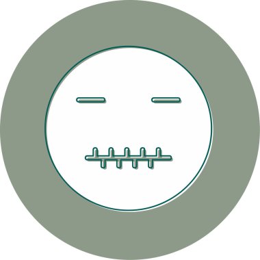 Üzgün bir yüzün vektör çizimi