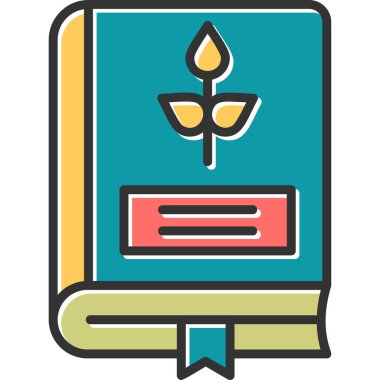 Tarım kitabı ikonu, modern tasarım illüstrasyonu