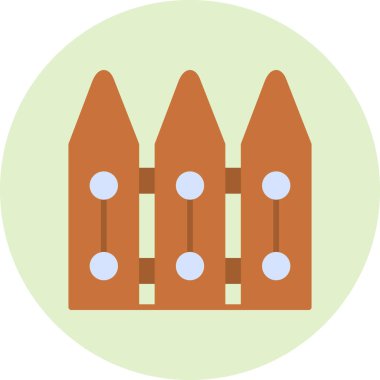 Basit bir çit simgesinin vektör çizimi