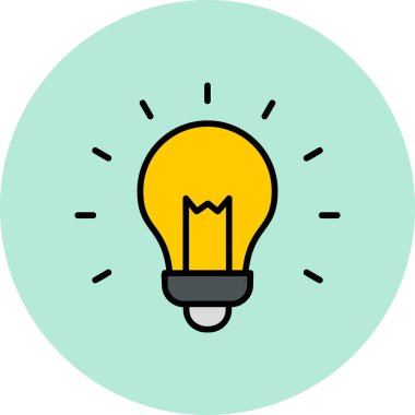 Fikir modern simgesi, vektör illüstrasyonu