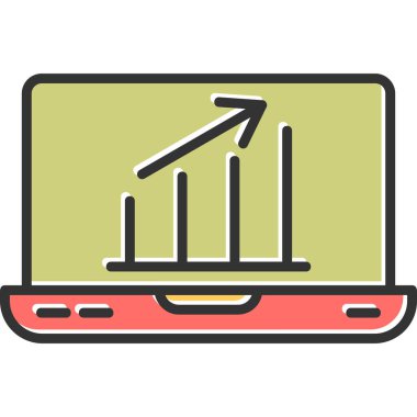 Bilgisayar. Web simgesi basit illüstrasyon