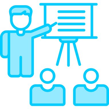 business Training, person at desk explaining strategy