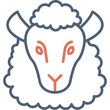 Koyun ağı simgesi basit illüstrasyon