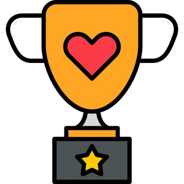 Kupa. Web simgesi basit illüstrasyon