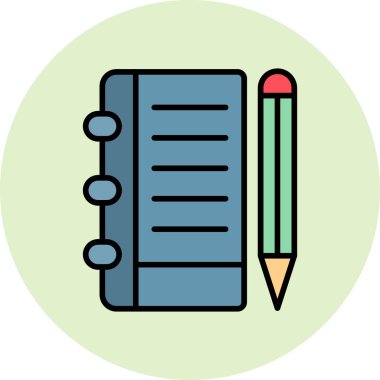 Not defteri web simgesi, vektör çizim