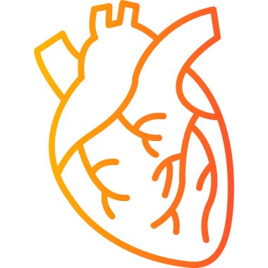 Kalp modern simge, vektör illüstrasyonu 