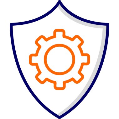 Koruma çizgisi simgesi, vektör illüstrasyonu