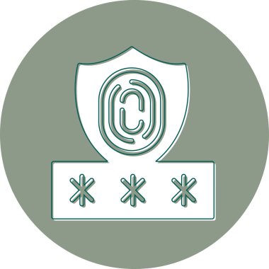 Parmak izi simgesinin vektör illüstrasyonu