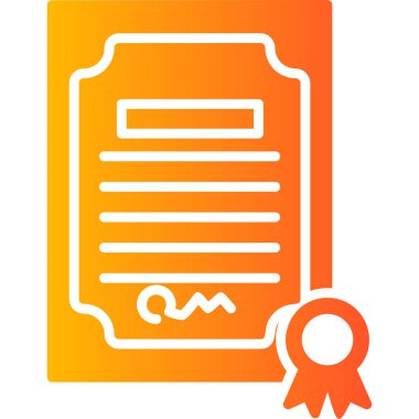 Sertifika. Web simgesi basit tasarım 