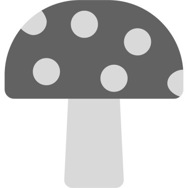 Mantar. Web simgesi basit illüstrasyon