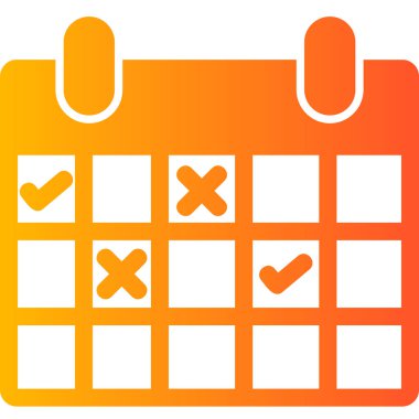 Takvim simgesi, vektör illüstrasyonu basit tasarım