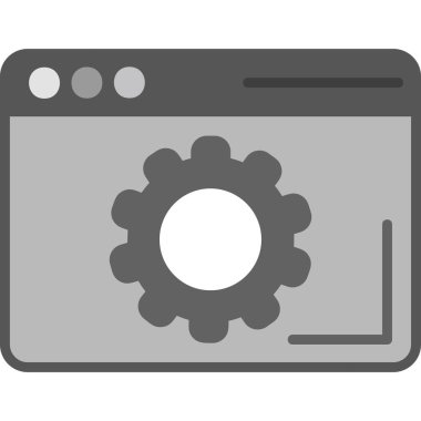 Ayarlar. Web simgesi basit illüstrasyon