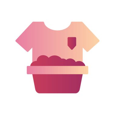 Hand Washing Clothes, vector icon