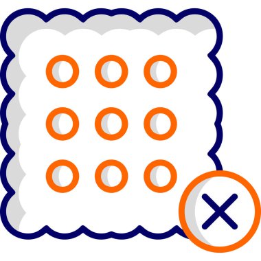 Sweets yok modern simge, vektör illüstrasyonu