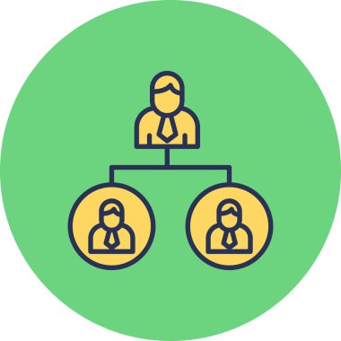vector illustration of team management modern icon in design