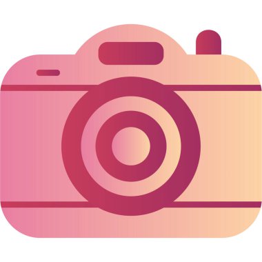 Basit kamera, düz vektör çizimi