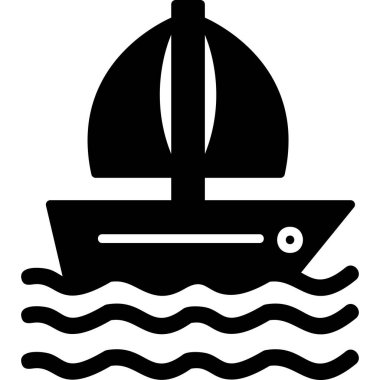 Tekne simgesi, modern tasarım illüstrasyonu