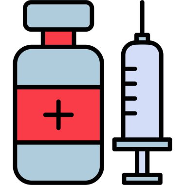 Aşı. Web simgesi vektör illüstrasyonu