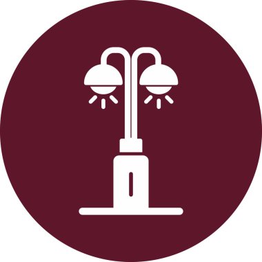 Park lambası web simgesi, vektör 