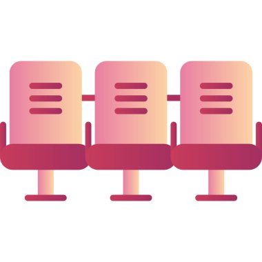 Modern bekleme odası simgesinin vektör çizimi