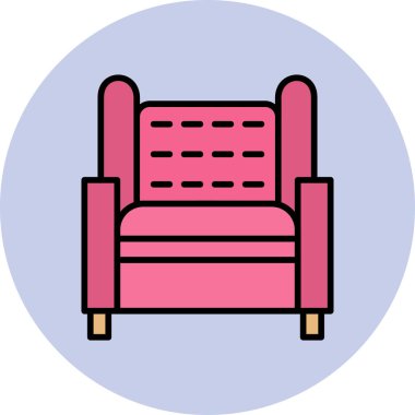 kanepe ikonu vektör illüstrasyonu