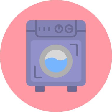 abstract washing machine, vector icon