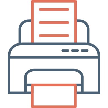 Yazıcı. Web simgesi basit illüstrasyon