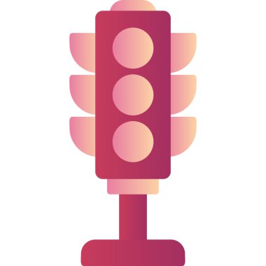 Trafik ışığı simgesi, vektör illüstrasyonu