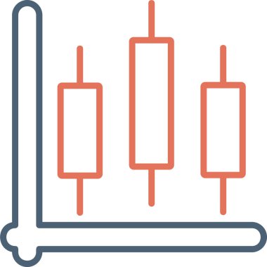 Candlestick grafik simgesi, modern tasarım illüstrasyonu