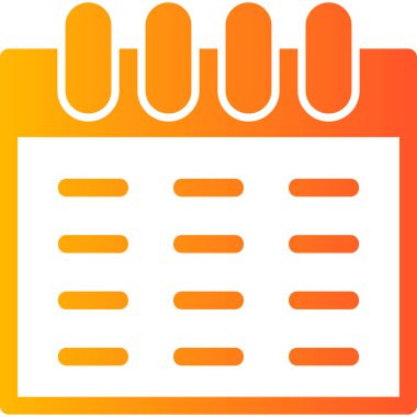 Takvim simgesi, vektör illüstrasyonu basit tasarım