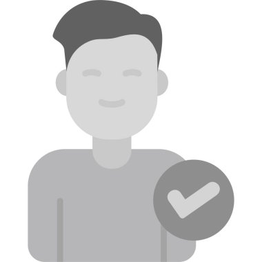 Kiralık adam, web simgesi basit illüstrasyon