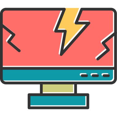 Bilgisayar. Web simgesi basit illüstrasyon 