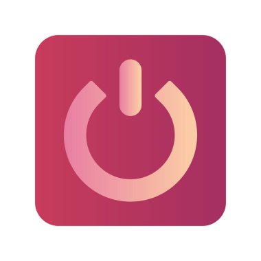 Güç Düğmesi simgesi, vektör illüstrasyonu